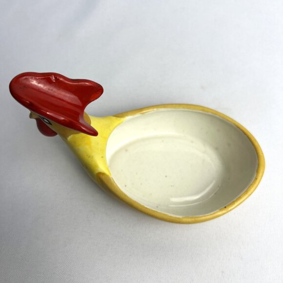 Holt Howard Ceramic Rooster Spoon Rest Kitchen Decor Original Label 5" Long 1964 - Picture 6 of 9